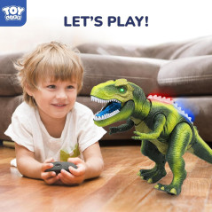 STEAM Remote Control Dinosaur Toy with Light, Sound & Dancing Robot