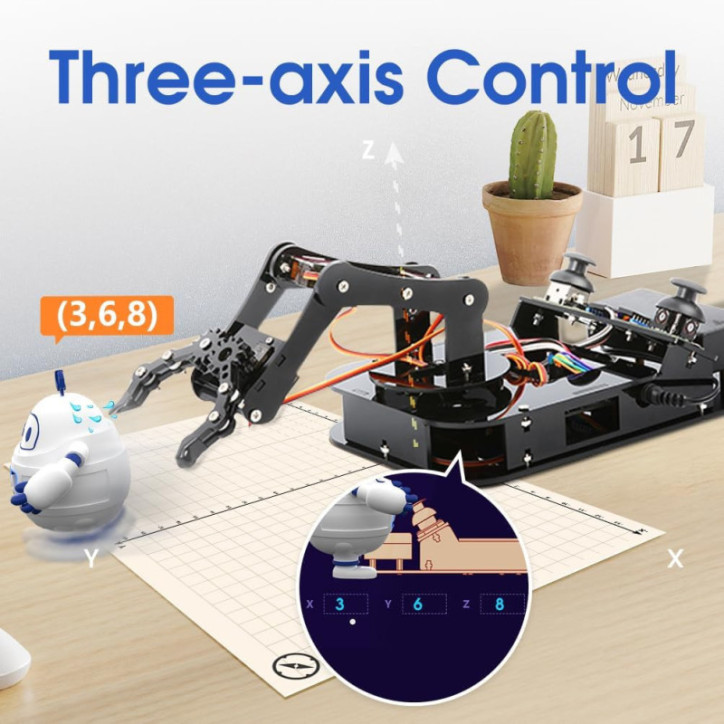 Bras robot ACEBOTT 4 axes : un kit éducatif parfait pour s’initier à la programmation et la robotique Bras robot ACEBOTT 4 axes : un kit éducatif parfait pour s’initier à la programmation et la robotique