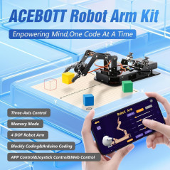 4 DOF ESP32 Robotic Arm Kit for Kids & Teens | STEM DIY Robot Toy
