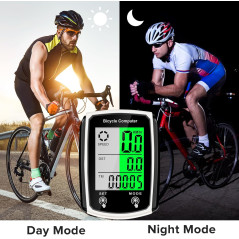 Bike Computer & Odometer Wired Speedometer with LCD & Multi-Functions