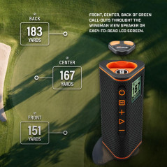 Bushnell Golf Wingman View GPS Speaker | LCD, Wireless Remote, Music & More