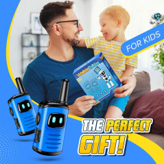 Kids Walkie Talkies for Boys – Mini Robot 2-Pack Birthday Toys Age 3-8