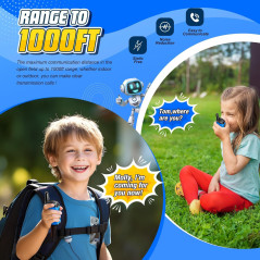 Kids Walkie Talkies for Boys – Mini Robot 2-Pack Birthday Toys Age 3-8