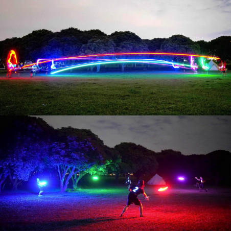 TOSY Flying Disc LED Rechargeable - 16M Couleurs RGB, Étanche