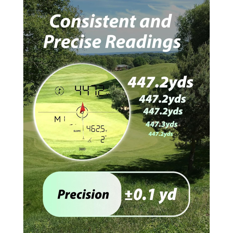 Gogogo Sport Vpro ZeroIn Golf Range Finder 2500 Yards with Slope