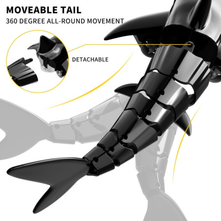 Ultra-realistic RC shark: smooth swimming, magic LEDs & water spray for epic pool adventures!