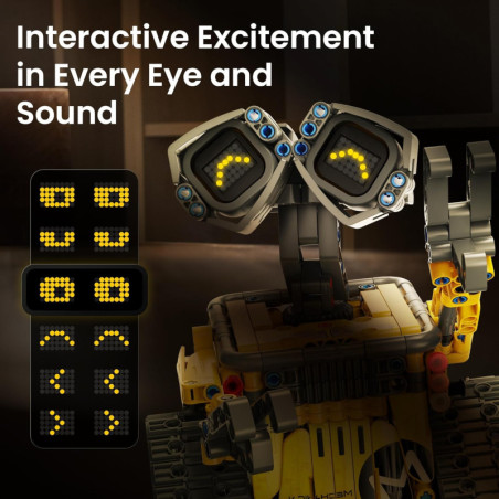 Un cadeau éducatif et fun : robot programmable avec yeux LED, sons et 5 modèles à créer