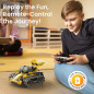 The perfect fun & educational gift: programmable robot with LED eyes and 5 models