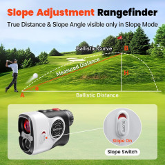 Télémetre Laser Golf 1500Y avec Pente & Verrouillage Rapide