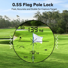 Golf Range Finder with Slope & 7X Magnification, 1200 Yards Rechargeable