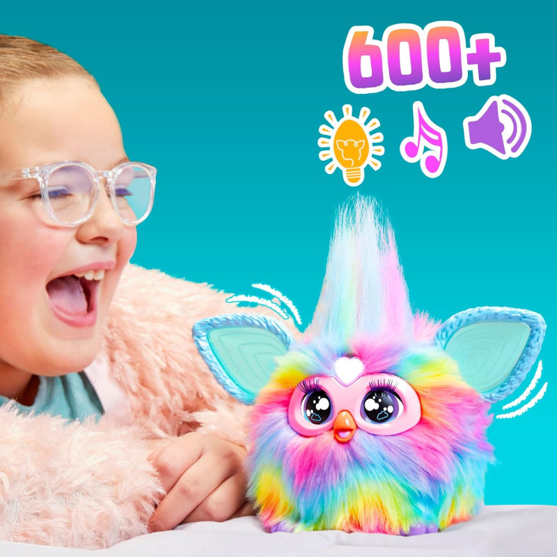 Furby Tie Dye Interactive Plush & 15 Fashion Accessories for Kids 6+