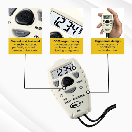 Scorez sans vous tromper ! Compteur tactile à boutons différenciés, léger et ultra pratique