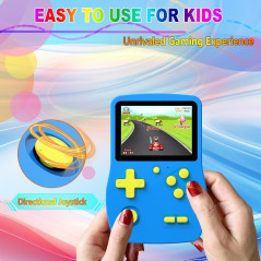 32-Bit Handheld Game Console for Kids with 139 Built-in Games - Blue