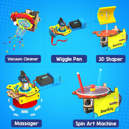Smartivity Kit 10-in-1 Gadgets motorisés pour enfants 6-12 ans | Projets électroniques DIY STEM | Cadeau Noël/anniversaire