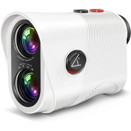 Golf Range Finder with Slope, 1200 Yards, 7X Magnification, Rechargeable, Flag Lock & Vibration