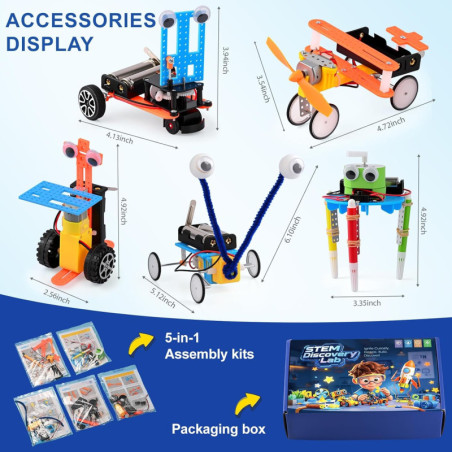 STEM Kits for Kids Ages 6-12 | DIY Science & Robot Building Toys