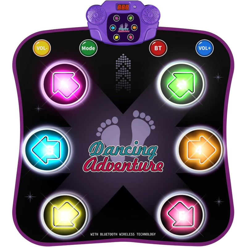 Flooyes Tapis de Danse Électronique Enfants 3-12 Ans Bluetooth