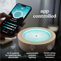 Homedics 11” Drift Sandscape Zen Garden with LED & Wi-Fi - Nude