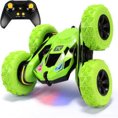 Voiture Télécommandée Threeking RC 360° Vert Double Face