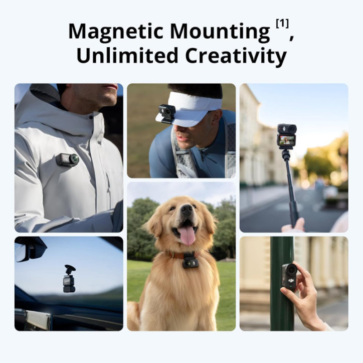 DJI Osmo Nano Standard Combo 128GB - Caméra Vlog 4K/60fps, Capteur 1/1.3, Grand Angle 143°, 200 min d’enregistrement
