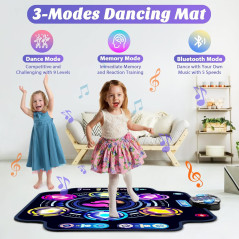 Upgraded KIZJORYA Kids Dance Mat – Bluetooth, 5 Speeds, 9 Levels Fun
