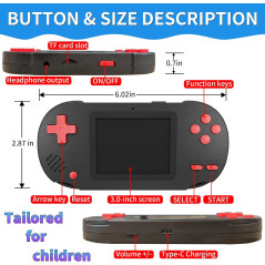Console de jeu portable 300 jeux dont 137 classiques 16-bit