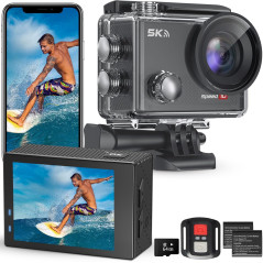 Caméra Sport 5K Étanche 170° WiFi 64GB Télécommande