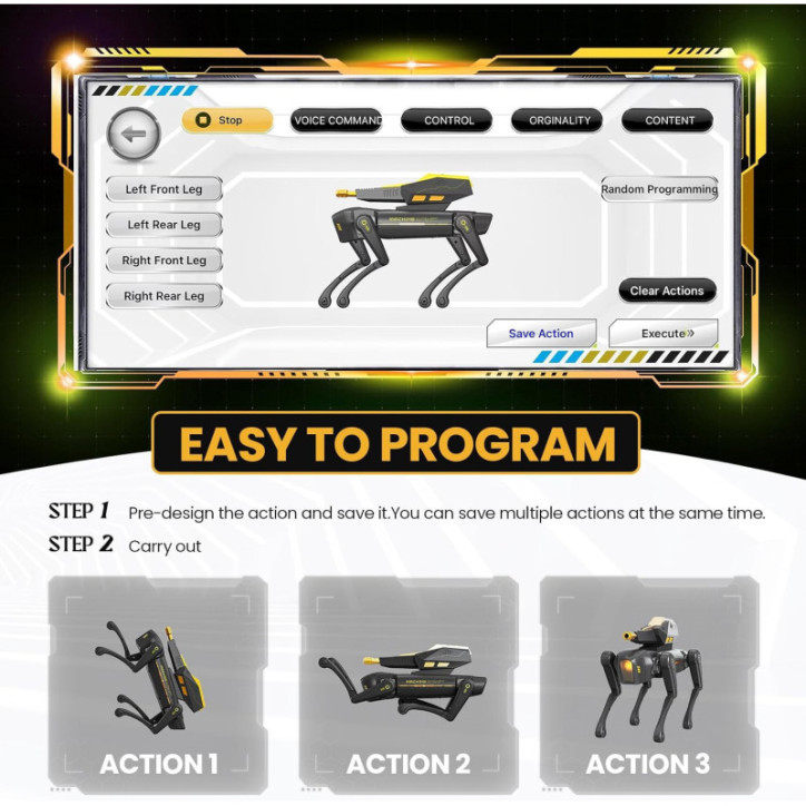 Smart Robot Dog for Kids – Interactive STEM Toy with Voice, Remote, App Control & 30+ Actions, Ages 6+ Smart Robot Dog for Kids – Interactive STEM Toy with Voice, Remote, App Control & 30+ Actions, Ages 6+