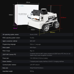 Yahboom MicroROS Robot Car ROS2 AI SLAM Navigation & Visual Recognition with ESP32 AI Module (No Mac Support)