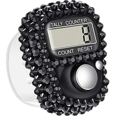 Electronic Finger Tally Counter with Digital Display, Portable Resettable Mini Lap Counter for Golf & Sports