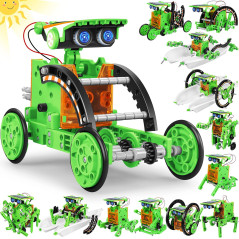 Bottleboom STEM 13-in-1 Solar Power Robot Kit for Boys 8-12 - Educational Robotics Science Toy Gift