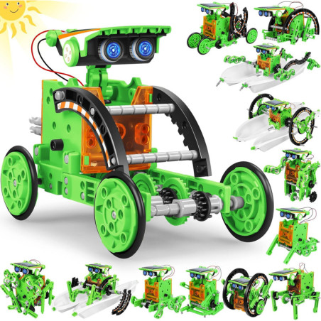 Bottleboom STEM 13-in-1 Solar Power Robot Kit for Boys 8-12 - Educational Robotics Science Toy Gift