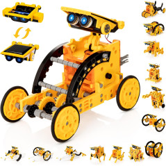 14-in-1 Solar Robot Kit for Kids 8-12 | Educational STEM Toy Gift