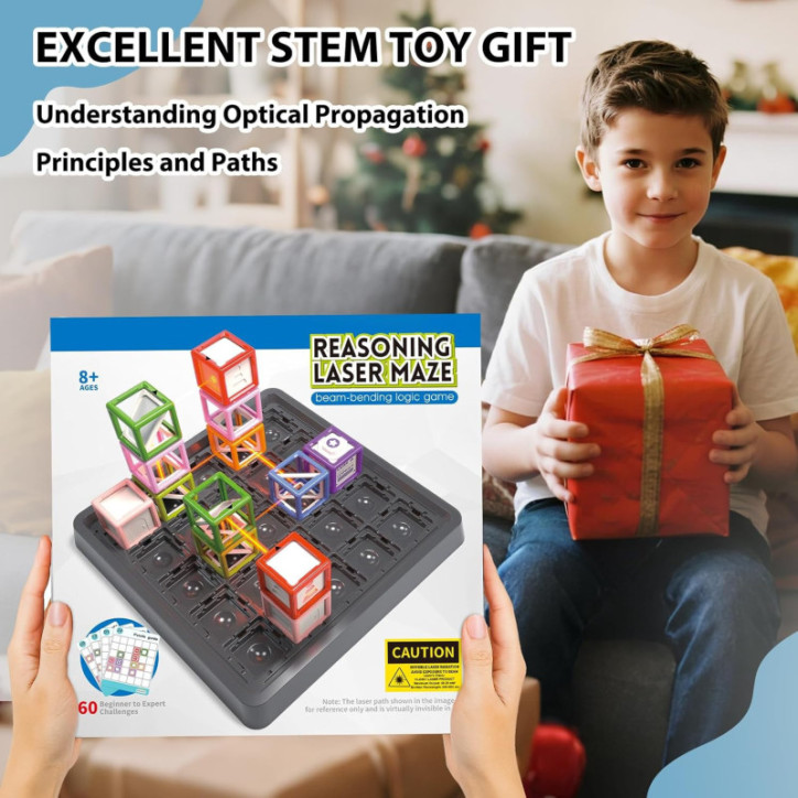 Laser Maze STEM Logic Game - 60+ Challenging Puzzles for Kids 8+ to Develop Space & Optics Skills Laser Maze STEM Logic Game - 60+ Challenging Puzzles for Kids 8+ to Develop Space & Optics Skills
