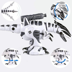 Fistone RC Intelligent Interactive Dinosaur Robot Toy with Remote Control, Walking, Dancing, Singing & Fight Mode for Kids A