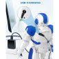 SONOMO RC Programmable Robot Toy for Kids 6-9, Gesture Control 2.4GHz, Upgraded Blue & White Version SONOMO RC Programmable Robot Toy for Kids 6-9, Gesture Control 2.4GHz, Upgraded Blue & White Version