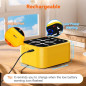 Jeu de Tic Tac Toe Rechargeable Jaune avec 5 Jeux de Mémoire Électronique Portable pour Enfants et Adultes Jeu de Tic Tac Toe Rechargeable Jaune avec 5 Jeux de Mémoire Électronique Portable pour Enfants et Adultes