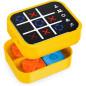 Jeu de Tic Tac Toe Rechargeable Jaune avec 5 Jeux de Mémoire Électronique Portable pour Enfants et Adultes Jeu de Tic Tac Toe Rechargeable Jaune avec 5 Jeux de Mémoire Électronique Portable pour Enfants et Adultes