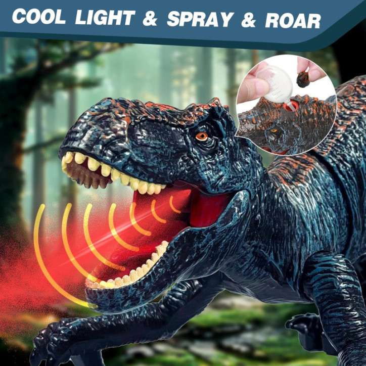 Sunrad Remote Control T-Rex Dinosaur Toy with Spray, Light & Roar – RC Robot for Kids 3-12 Years Sunrad Remote Control T-Rex Dinosaur Toy with Spray, Light & Roar – RC Robot for Kids 3-12 Years