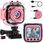 Appareil photo étanche PROGRACE pour enfants 1080P HD – Caméra vidéo sous-marine fille cadeau anniversaire Noël
