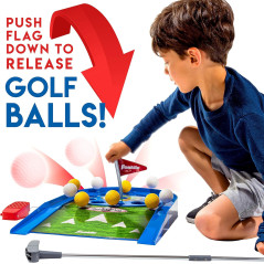 Franklin Sports Mini Putt Golf Game for Kids - Electronic Indoor Spin n' Putt with Putter & Balls