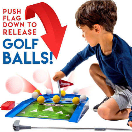 Franklin Sports Mini Putt Golf Game for Kids - Electronic Indoor Spin n' Putt with Putter & Balls