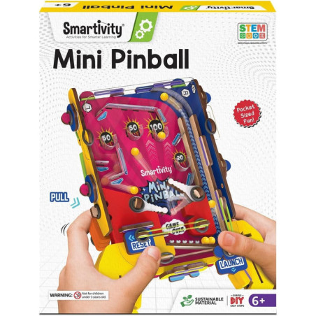 Smartivity Mini Flipper DIY pour Enfants 6-12 ans | Jeu de Flipper Portable | Cadeau Anniversaire STEM