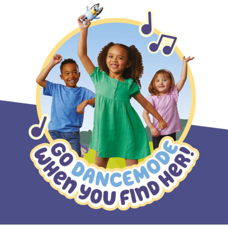 Figurine Électronique Bluey Cache-Cache, Articulée, Musicale avec Mode Danse, Jouet Interactif 3+ ans