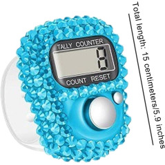 Jowxsx Blue Electronic Finger Tally Counter – Portable Digital Clicker