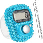 Compteur Digital Portable Jowxsx Bleu à Doigt, Mini Compteur Réinitialisable pour Golf et Tricot
