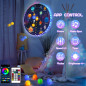 2-in-1 29 Large LED Dart Board with 12 Sticky Balls, 8-12 Games, APP Control - Indoor & Outdoor Kids Toy