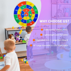 Fléchettes LED 2 en 1 29 pour Enfants 8-12 ans, Jeux APP