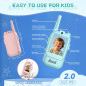 Video Walkie Talkies for Kids 2-Pack Rechargeable Intercom Toys for Ages 3-12, Indoor & Outdoor Play (Blue/Pink) Video Walkie Talkies for Kids 2-Pack Rechargeable Intercom Toys for Ages 3-12, Indoor & Outdoor Play (Blue/Pink)