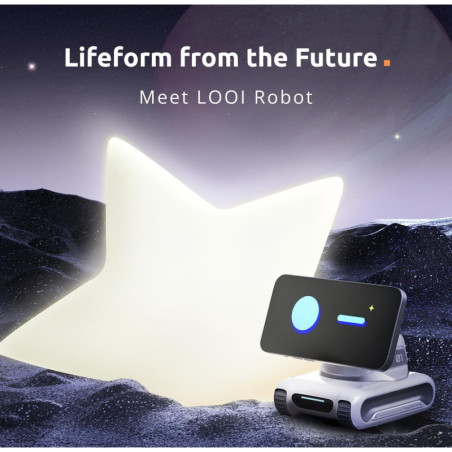 LOOI Robot – Compagnon de bureau IA avec ChatGPT vocal, reconnaissance faciale, émotionnelle & charge sans fil 10W